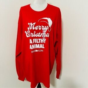 Home Alone 20th Century Studio Men’s XXL “YA FILTY ANIMAL” Long Sleeve Shirt NWT